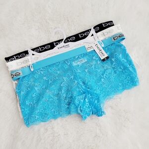 BEBE 3-PACK LACE SEXY BOYSHORTS SIZE 2X